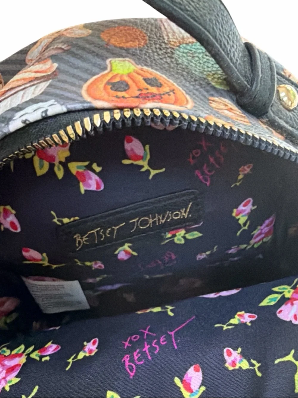 Betsey Johnson XOBAYBEE Mini Halloween Pattern Backpack